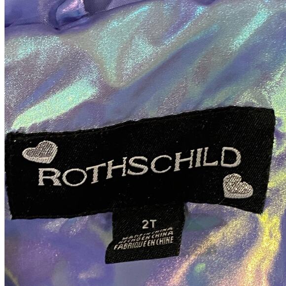 S ROTHSCHILD & CO Toddler and Little Girls Metallic Anorak Coat 2T Peri - Picture 4 of 8